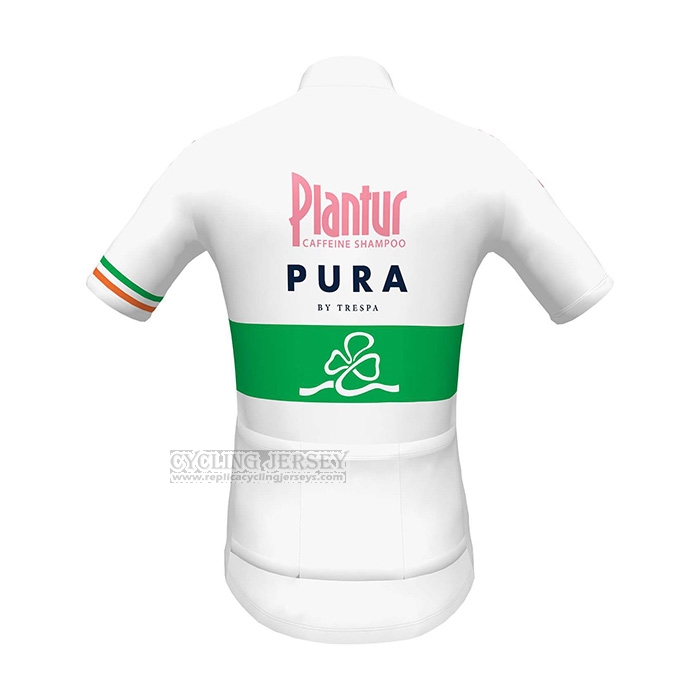 2022 Cycling Jersey Plantur Pura White Short Sleeve and Bib Short